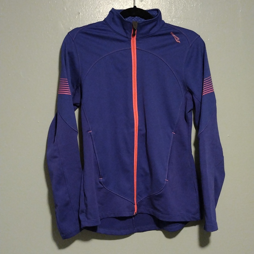 Saucony Women's Zip up Athletic top purple pink size S